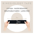 Orry Kinesiology Tape Pre-Cut Roll - Black 20 Strips - Tape roll