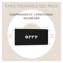 Orry Knee Wearable Gel Pack - Black - Gel pack