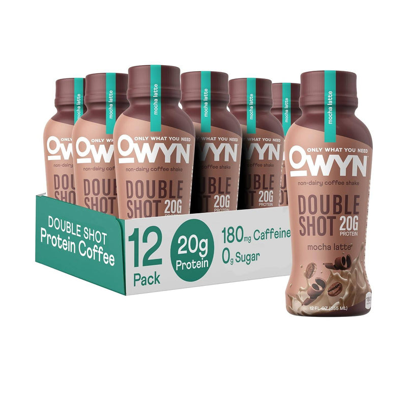 Owyn Doubleshot Protein Coffee Shake Mocha latte / 12 Bottles