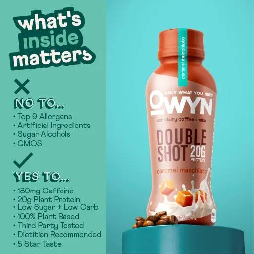 Owyn Doubleshot Protein Coffee Shake Caramel macchiato / 355ml