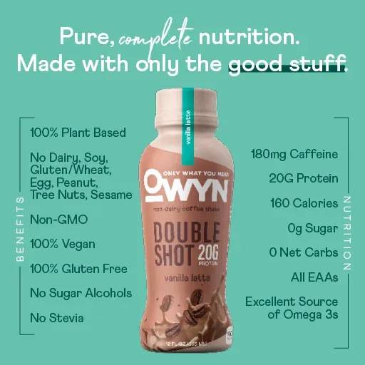 Owyn Doubleshot Protein Coffee Shake Vanilla Latte / 355ml