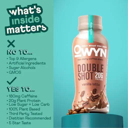 Owyn Doubleshot Protein Coffee Shake Vanilla Latte / 355ml
