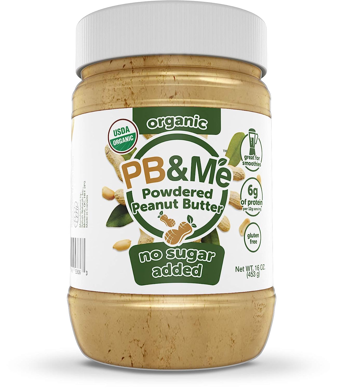 PB&Me Organic Powdered Peanut Butter Organic No Sugar Added / 453g