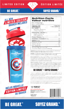 Perfect Sports Captain America Vanilla Diesel 2LB + Captain America 700ml Shaker Blue with Red Lid Box Set - - Protein Powder