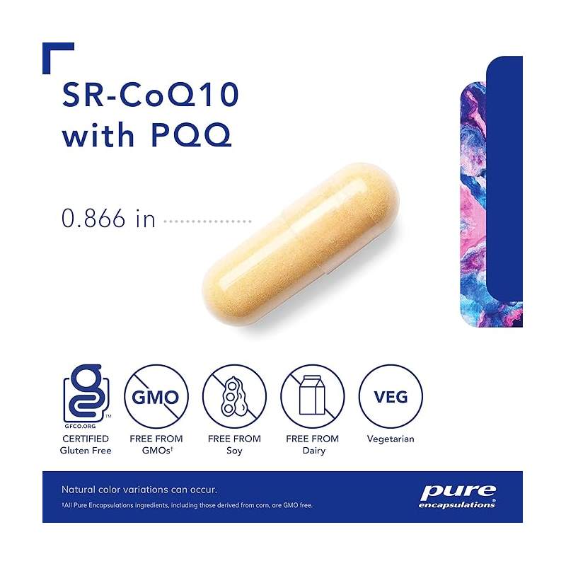 Pure Encapsulations SR-CoQ10 with PQQ 60 Capsules