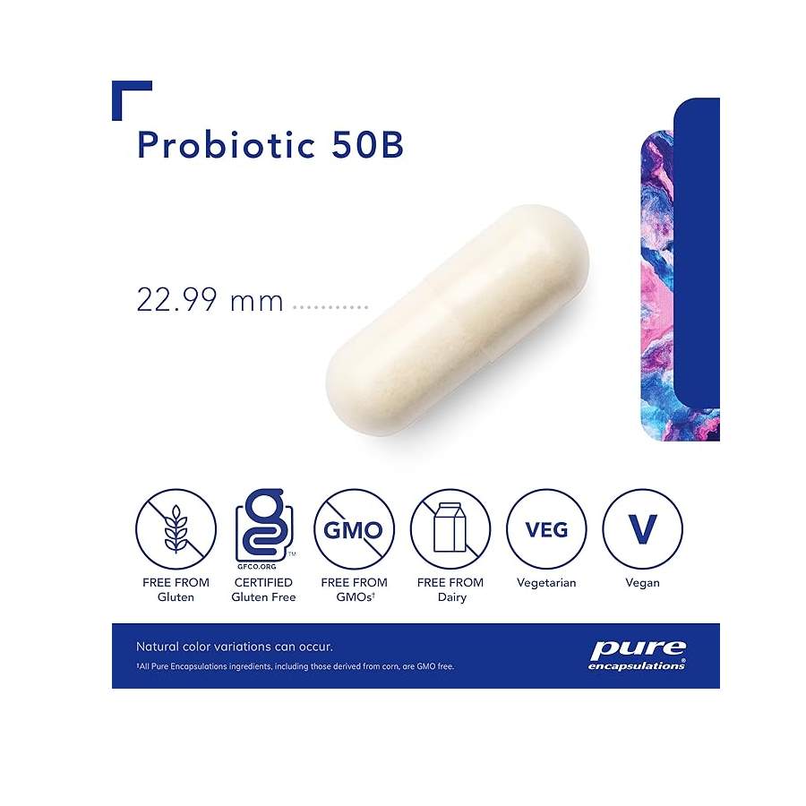 Pure Encapsulations Probiotic 50B (Dairy and Soy-free) 60 Capsules