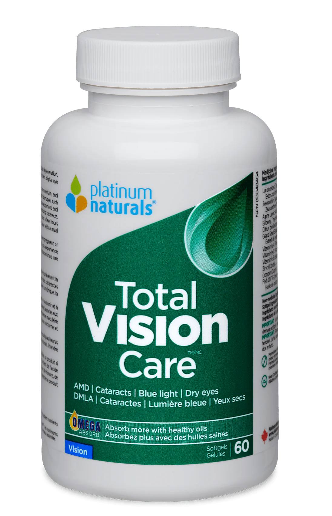 Platinum Naturals Total Vision Care (Softgels) 60 softgels