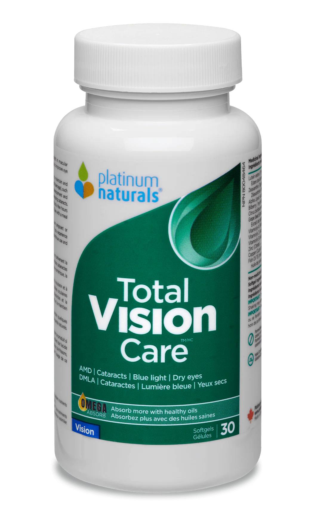 Platinum Naturals Total Vision Care (Softgels) 30 softgels