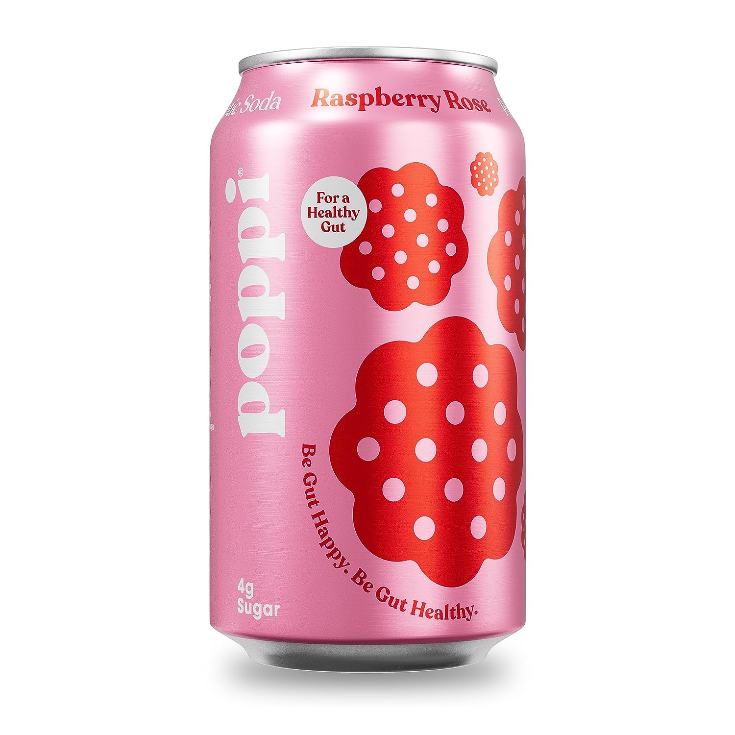 Poppi Prebiotic Soda Sparkling Drinks Raspberry Rose / 12 fl. oz