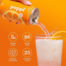Poppi Prebiotic Soda Sparkling Drinks - Orange Single can - Water