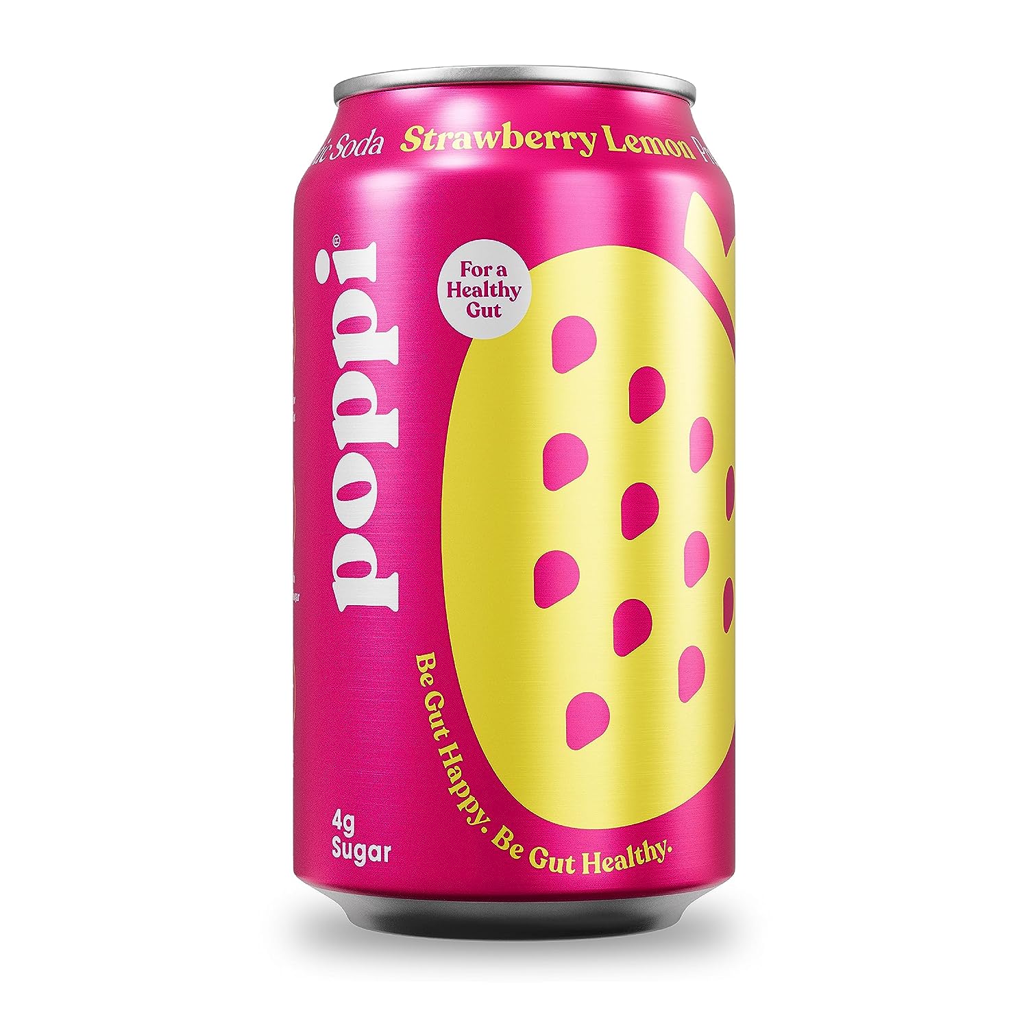 Poppi Prebiotic Soda Sparkling Drinks Strawberry Lemon / 12 fl. oz