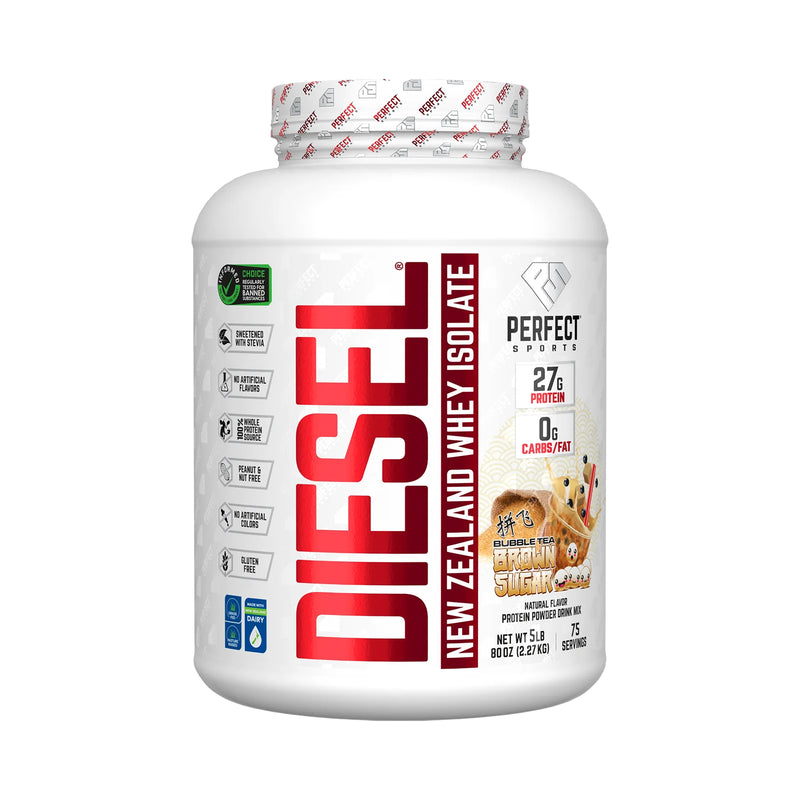 Perfect Sports DIESEL New Zealand Whey Protein Isolate Bubble Tea Brown Sugar / 5lb