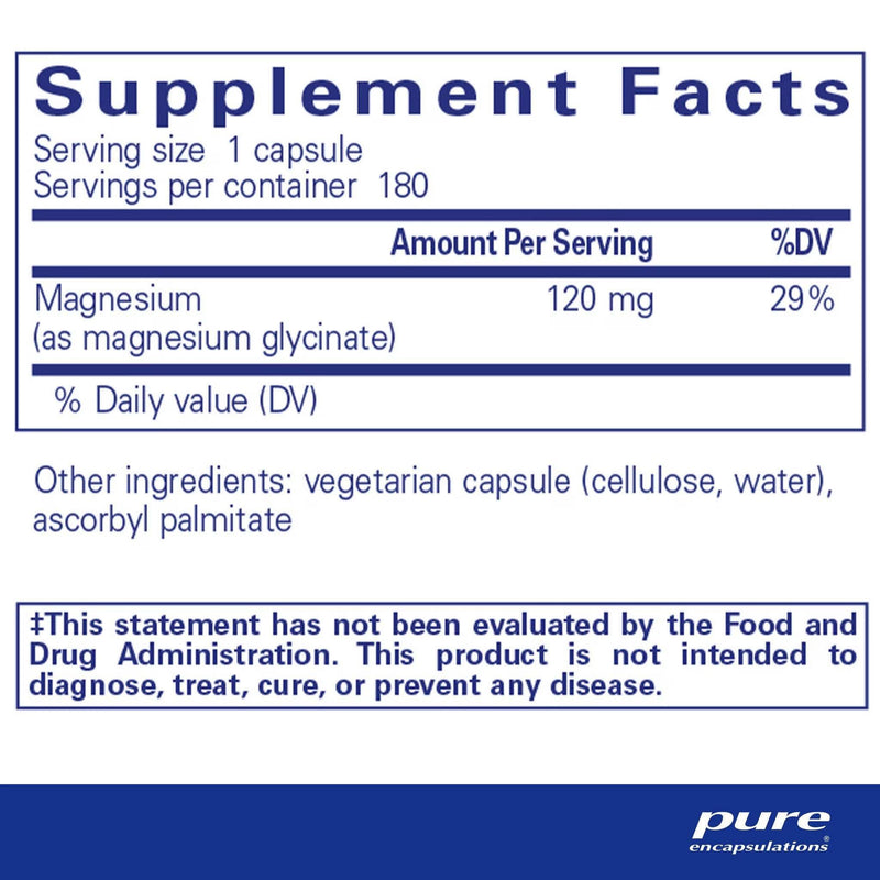 Pure Encapsulations Magnesium Glycinate 180 capsules