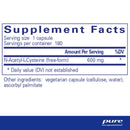 Pure Encapsulations NAC 600mg - 180 capsules - Amino Acids
