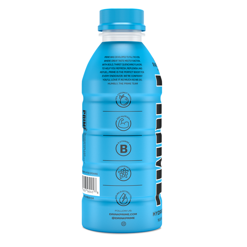 Prime Hydration Drink, 500 ml, Blue Raspberry, Benefits, SNS Health, Energy Drinks