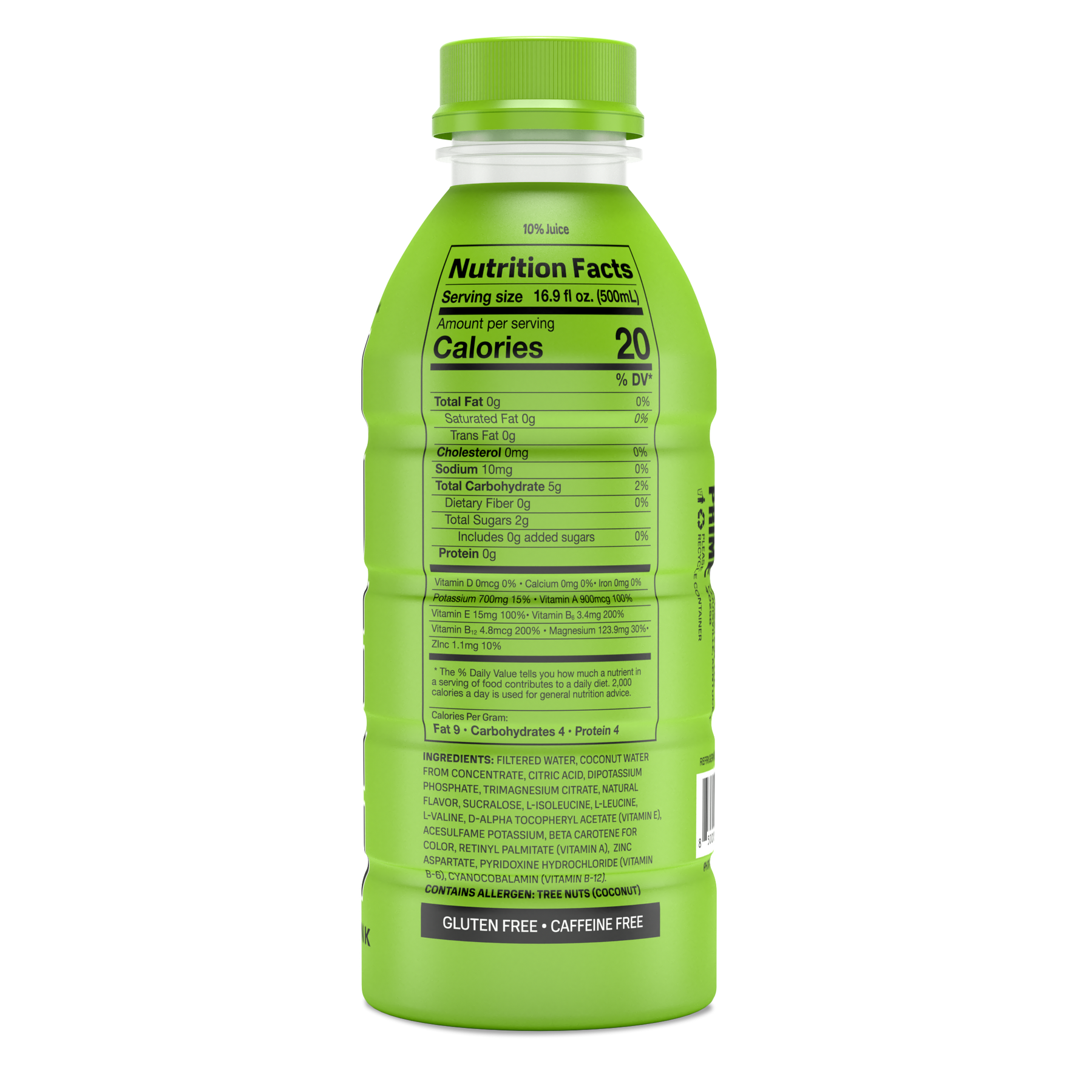 Prime Hydration Drink, 500 ml, Lemon Lime, Nutrition Facts, SNS Health, Energy Drinks