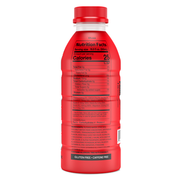 Prime Hydration Drink, 500 ml, Tropical Punch, Nutrition Facts, SNS Health, Energy Drinks