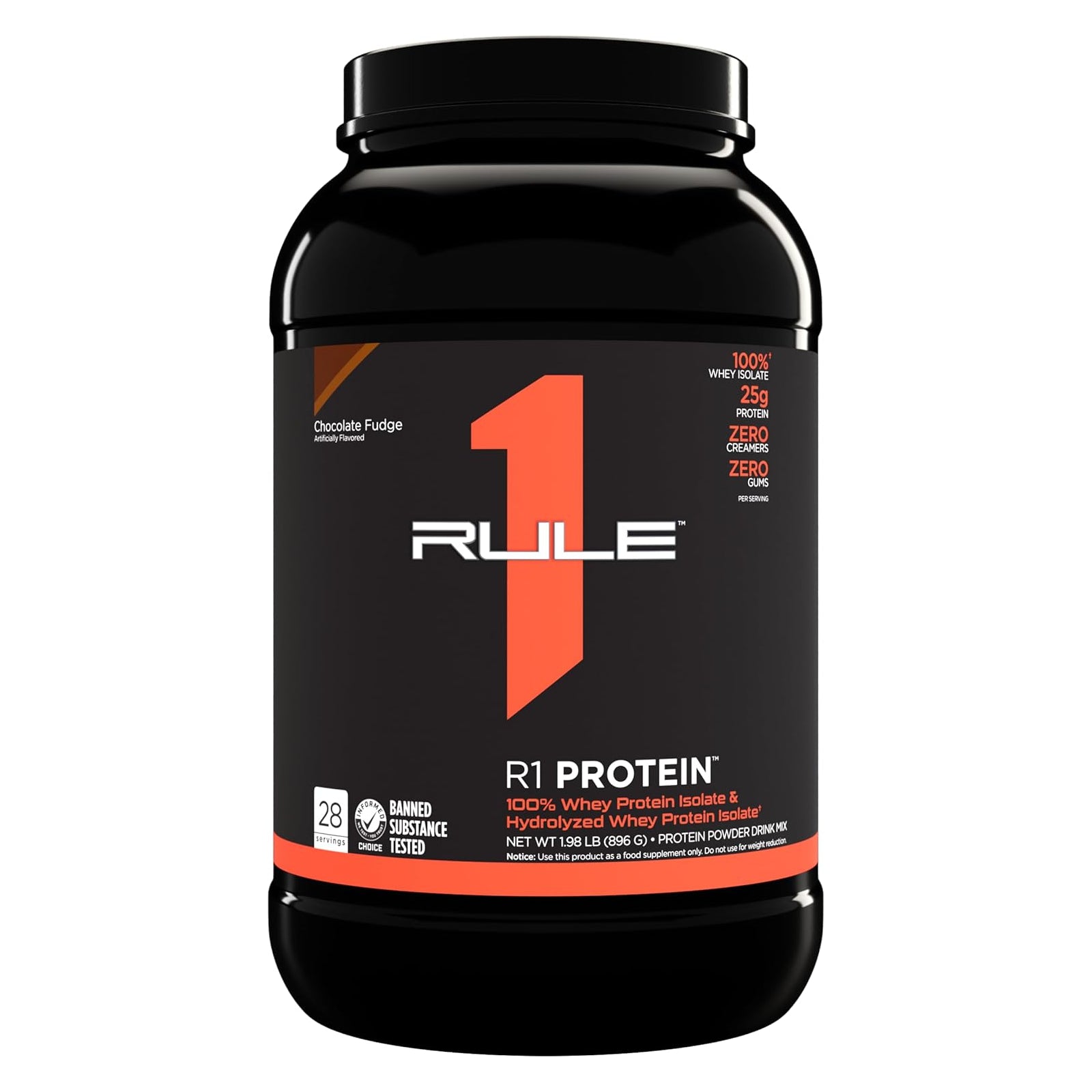 Rule 1 R1 Protein Whey Protein Isolate Chocolate Fudge / 2lbs