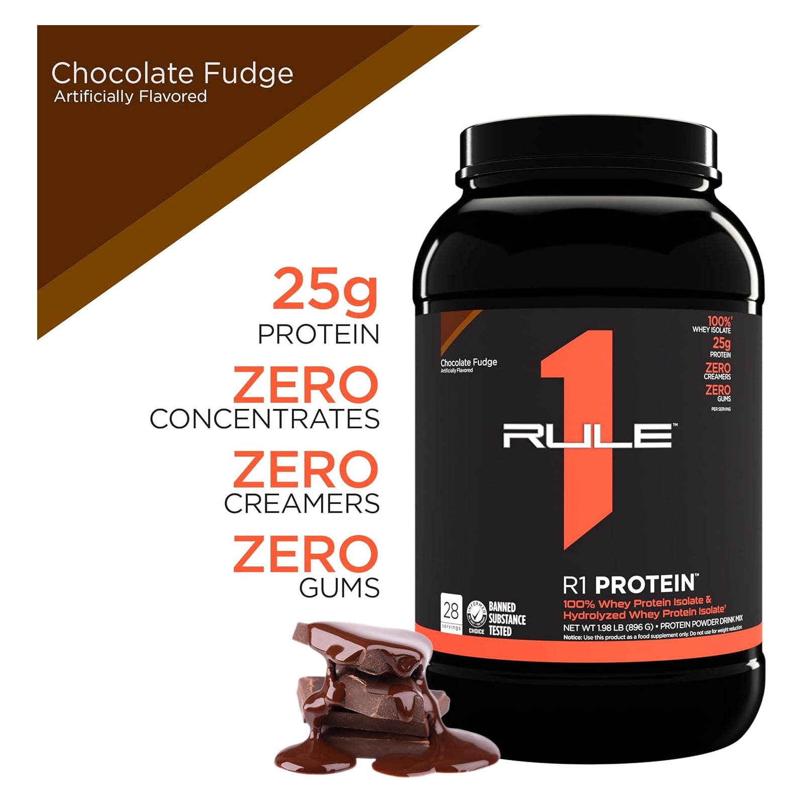 Rule 1 Protein Isolate Chocolate Fudge / 2lbs