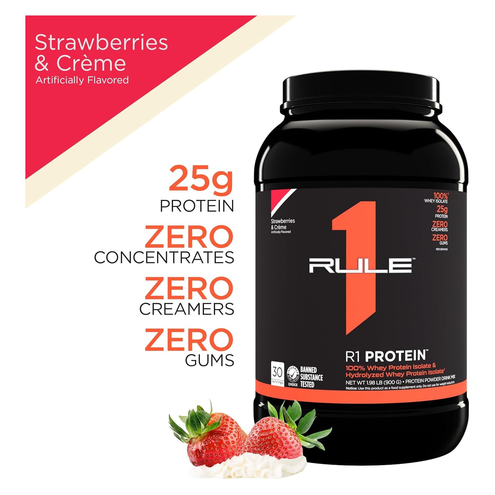 Rule 1 Protein Isolate Strawberries & Creme / 2lbs