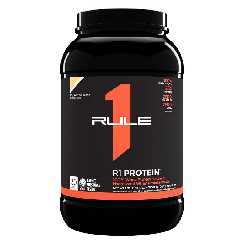 Rule 1 R1 Protein Whey Protein Isolate Cookies & Creme / 2lbs