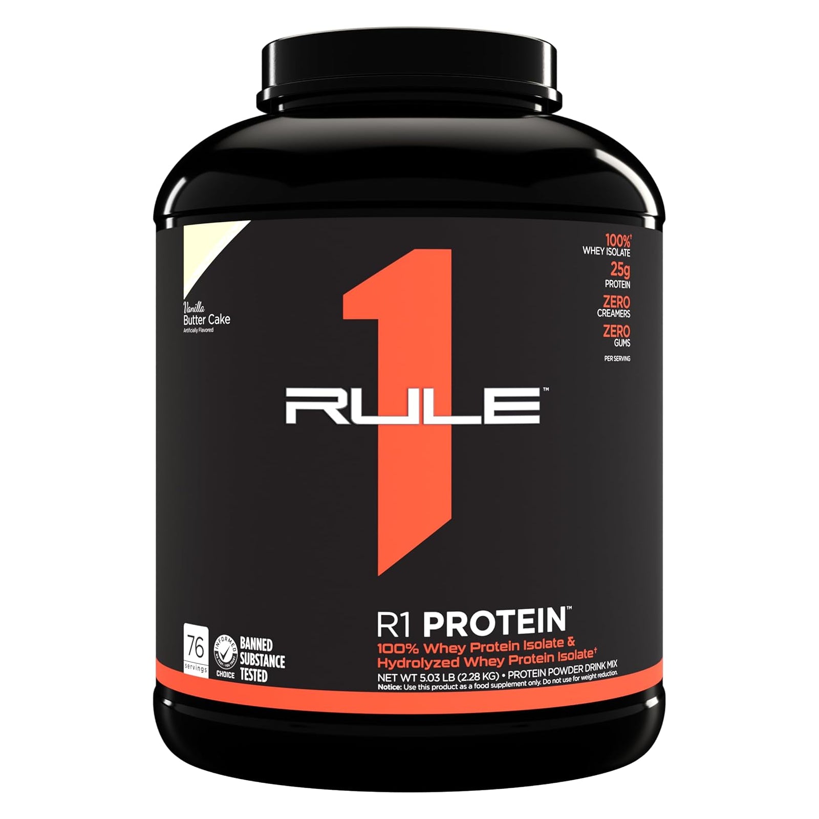 Rule 1 R1 Protein Whey Protein Isolate Vanilla Butter Cake / 4.9lbs