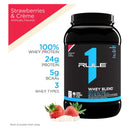 Rule 1 Whey Blend - Strawberries & Cream 2lbs - - Protein Powder