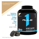 Rule 1 Whey Blend - Cookies & Creme 5lbs - - Protein Powder