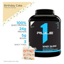 Rule 1 Whey Blend - Birthday Cake 5lbs - - Protein Powder