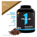 Rule 1 Whey Blend - Cafe Mocha 5lbs - - Protein Powder