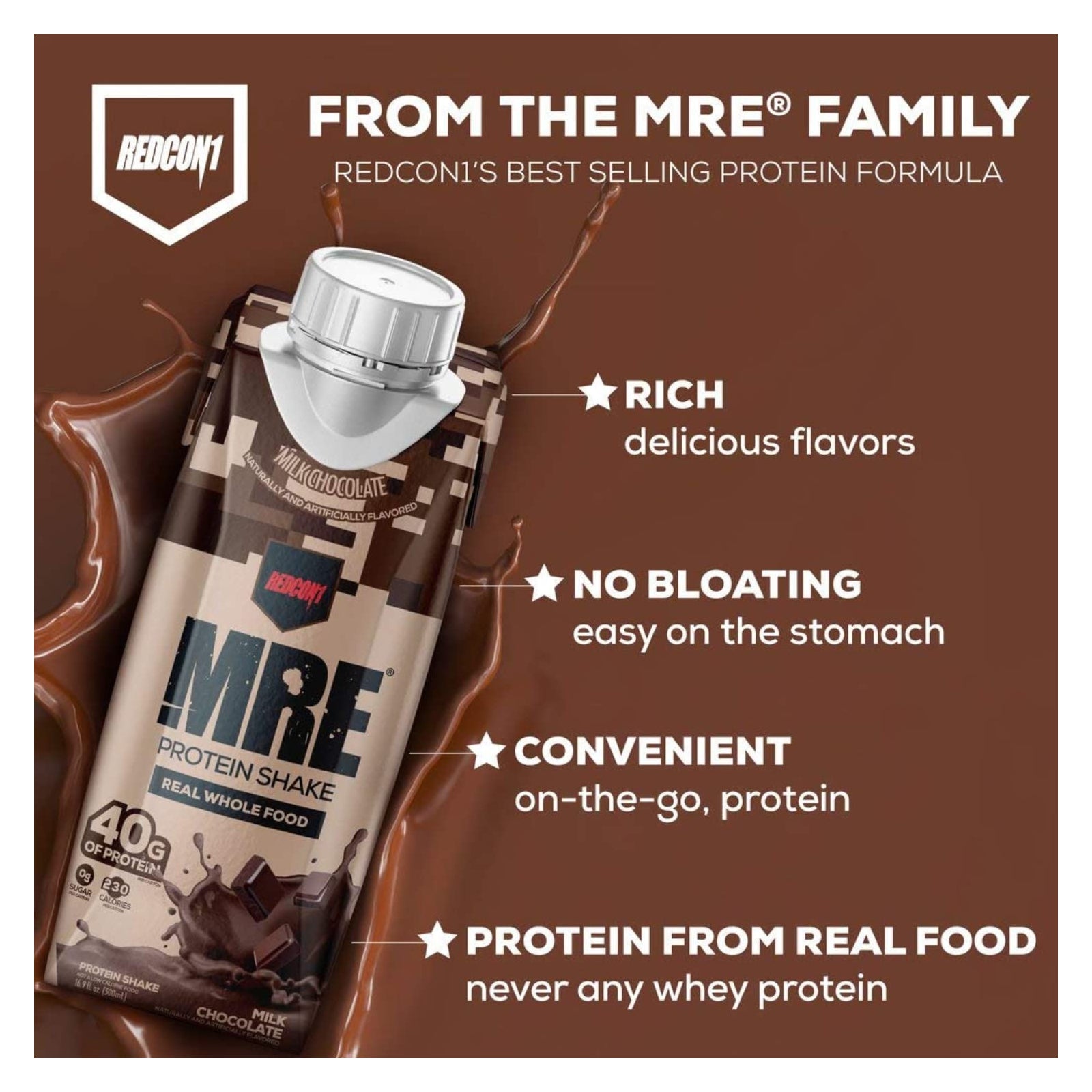 Redcon1 MRE RTD Protein Shake Milk Chocolate / Pack of 12