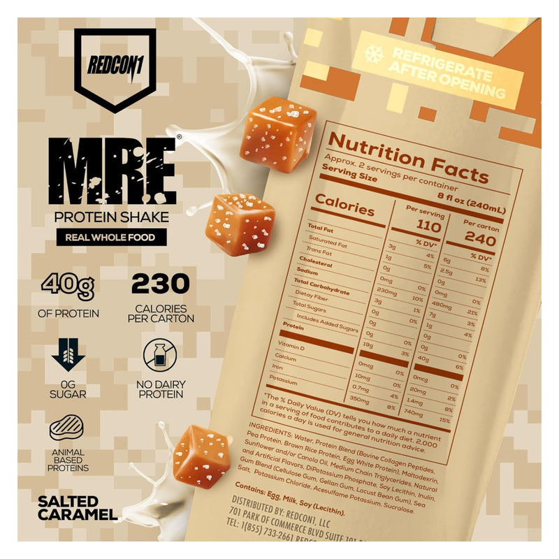 Redcon1 MRE RTD Protein Shake Salted Caramel / Pack of 12