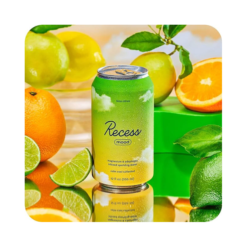 Recess Mood Sparkling Water Lime Citrus / 12 fl. oz / -