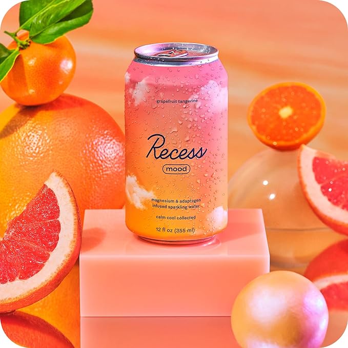 Recess Mood Sparkling Water Grapefruit Tangerine / 12 fl. oz