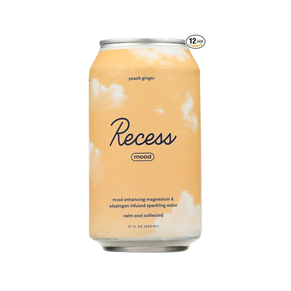 Recess Mood Sparkling Water Peach Ginger / 12 fl. oz