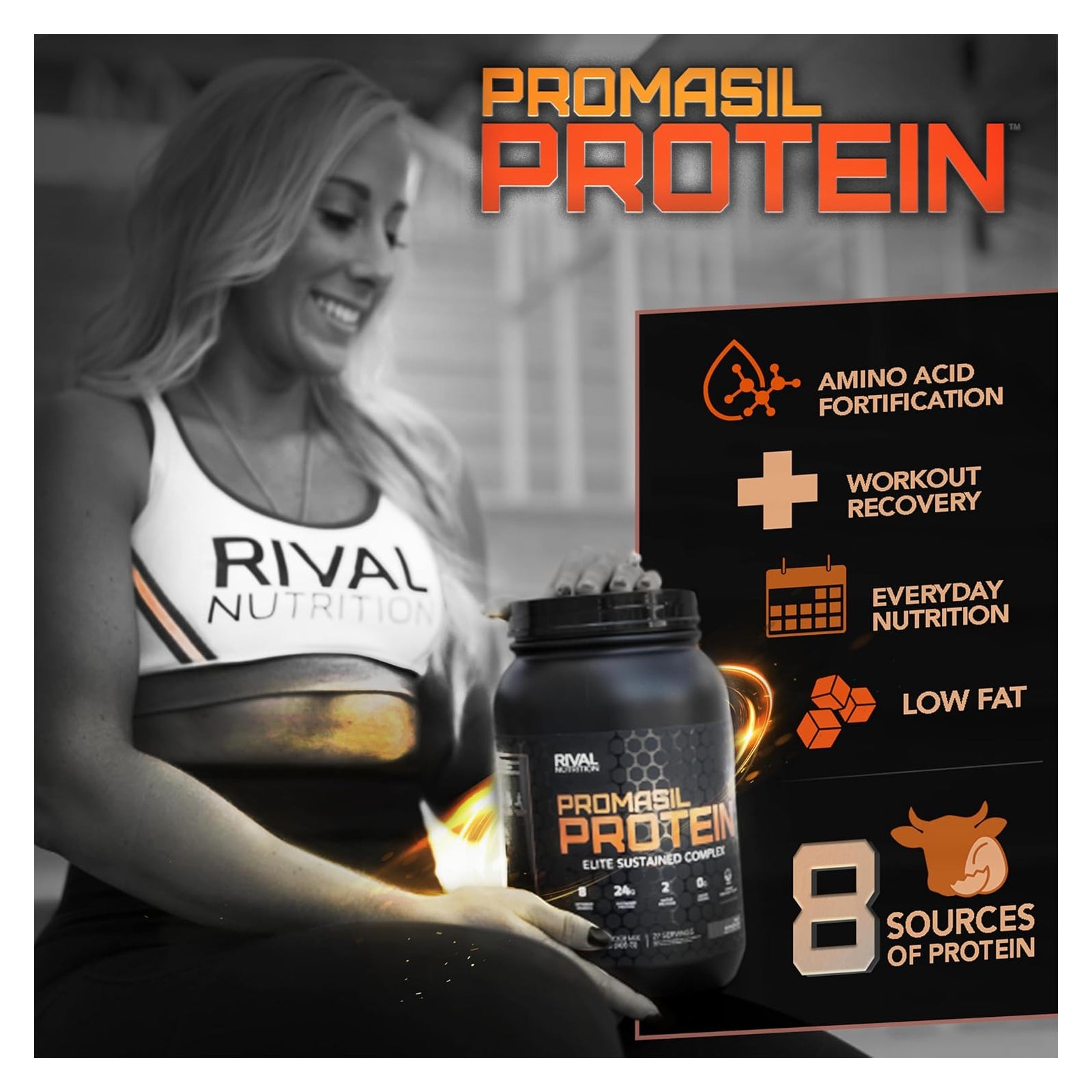 Rivalus Promasil Protein - Elite Multi-sourced Protein Blend Soft Serve Vanilla / 2lbs