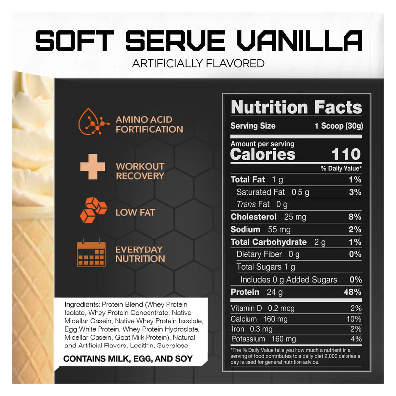 Rivalus Promasil Protein - Elite Multi-sourced Protein Blend Soft Serve Vanilla / 5lbs