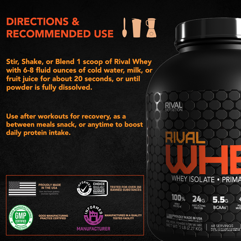 Rival Nutrition Rival Whey - Rich Chocolate 10lbs - Protein Powder