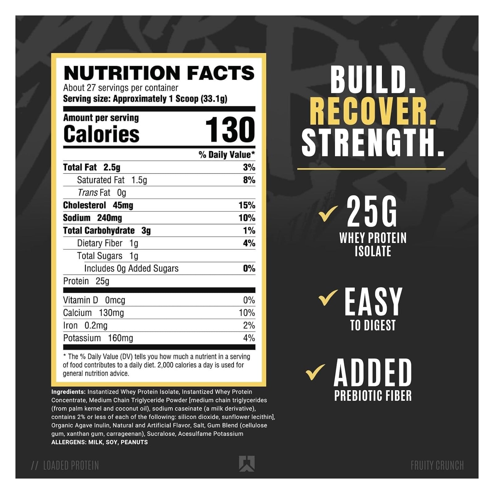 Ryse Loaded Protein Fruity Crunch / 27 Servings