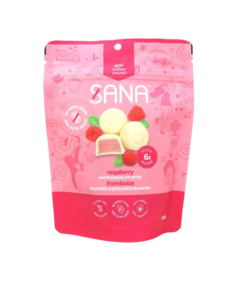 Sana Protein Bites White Chocolaty Raspberry / 100g