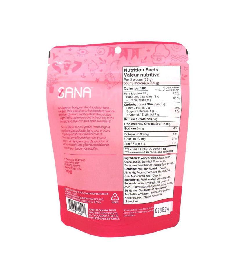 Sana Protein Bites White Chocolaty Raspberry / 100g