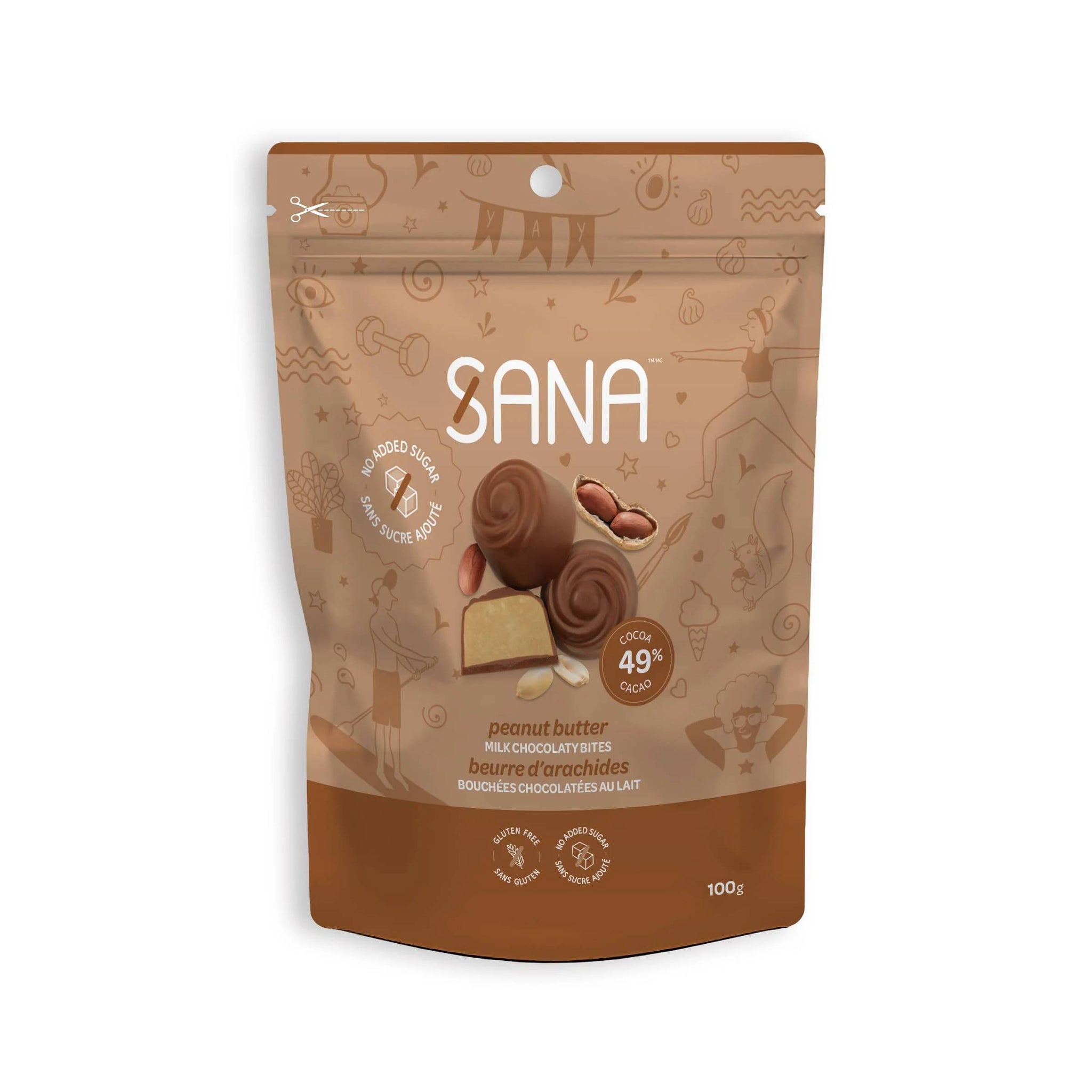 Sana Protein Bites Milk Chocolaty Peanut Butter / 100g