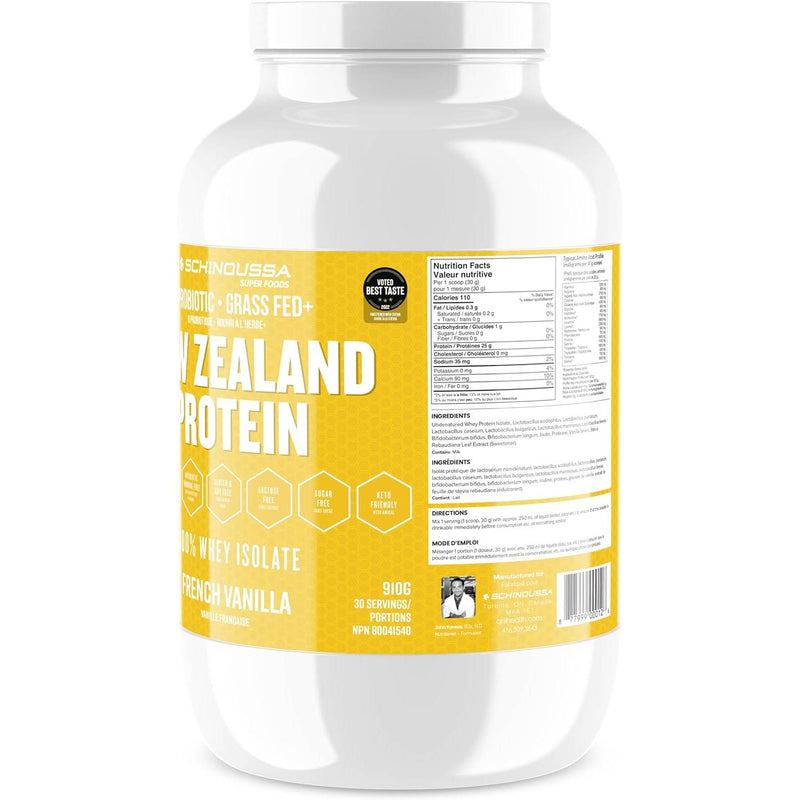 Schinoussa Probiotic New Zealand Whey Isolate Protein Grass-Fed Vanilla / 910g