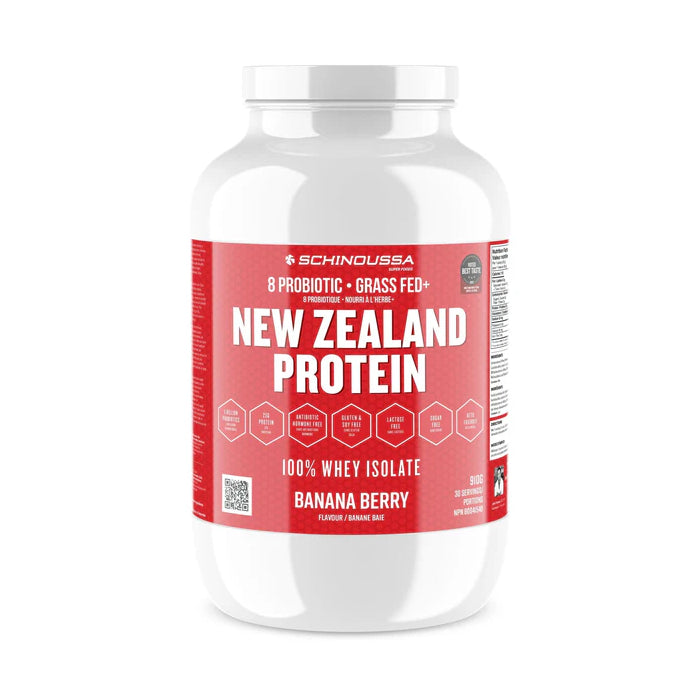 Schinoussa Probiotic New Zealand Whey Isolate Protein Grass-Fed Banana Berry / 910g