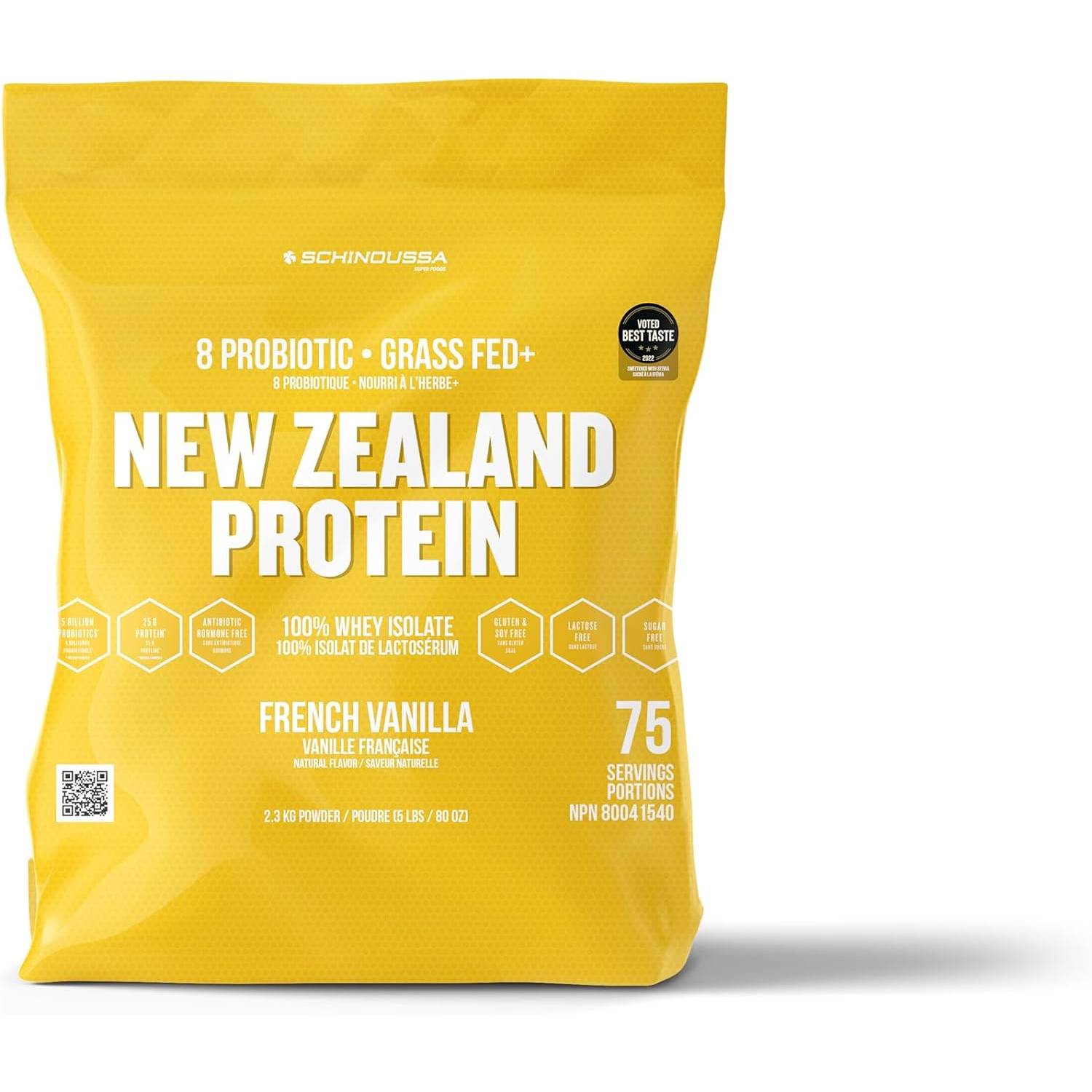 Schinoussa Probiotic New Zealand Whey Isolate Protein Grass-Fed Vanilla / 2.3kg