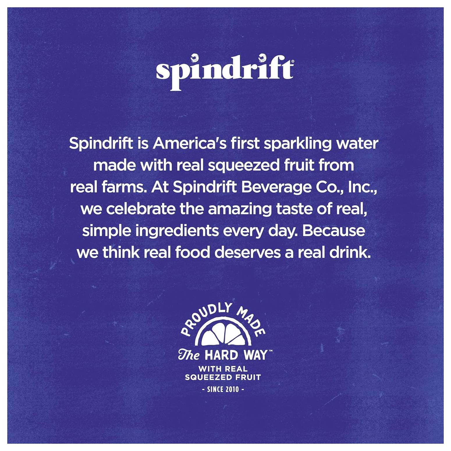 Spindrift Sparkling Water & Real Squeezed Fruit Unsweetened Lime / 355ml / -