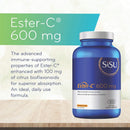 SISU Ester-C 600 mg - 120 vegetarian capsules 01 01 2026 - Vitamin C