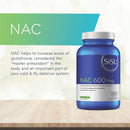 SISU NAC 600 mg - 120 vegetarian capsules - Amino Acids