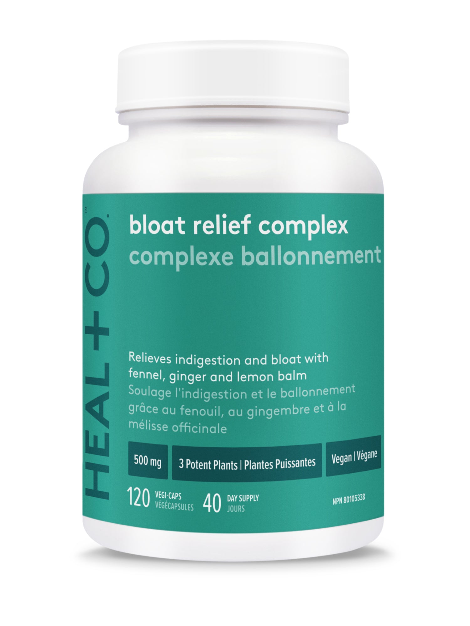 Heal + Co. Bloat Relief Complex - 120 capsules - Herbals