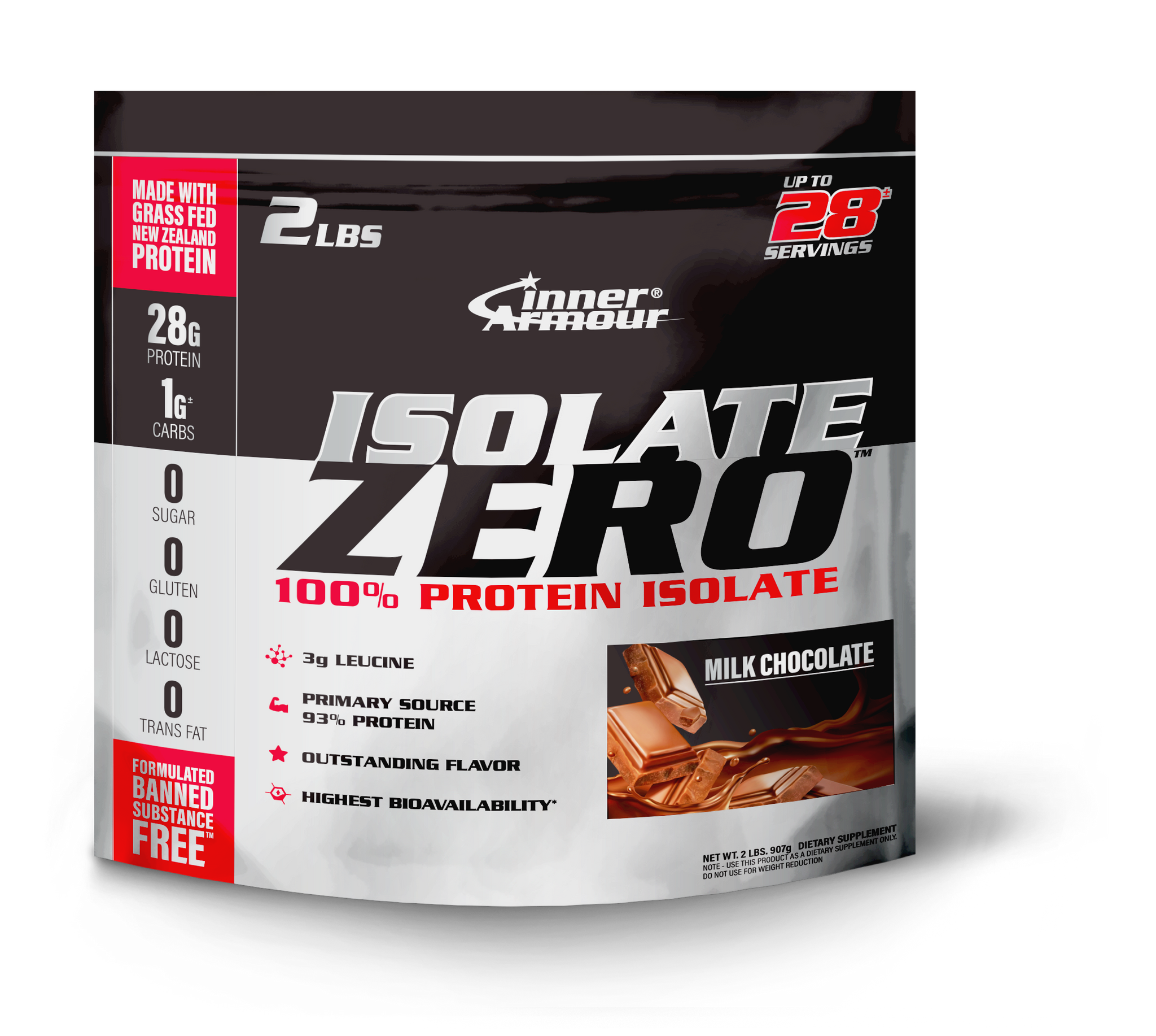 Inner Armour Isolate Zero - Milk Chocolate 2lb - Protein Powder